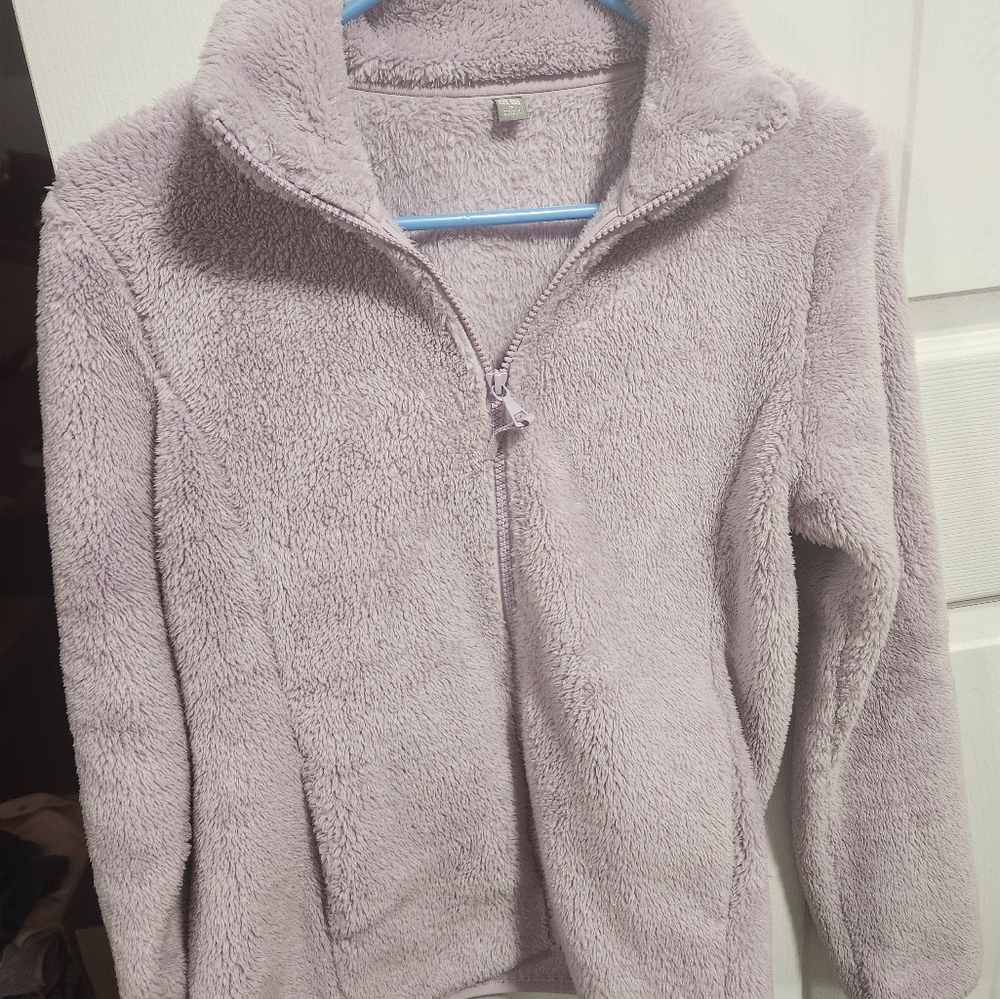 Purple Fluffy Uniqlo jacket